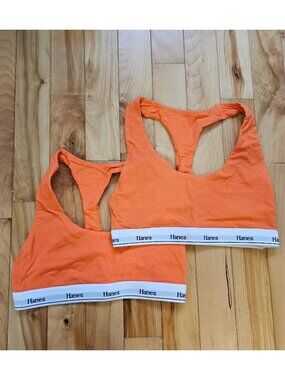 2 pc HANES Racerback Bralette size Small NWOT